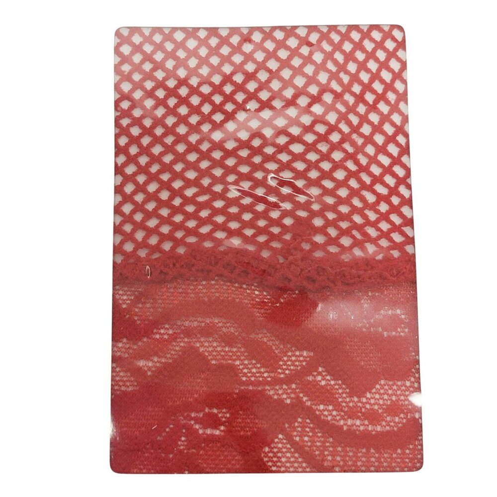 Red Fishnet Thigh High Stockings Lace Top Costume Hosiery Halloween